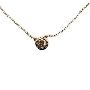 Coach Women's Open Circle Stone Necklace SV3 Gold Length 16"+2"